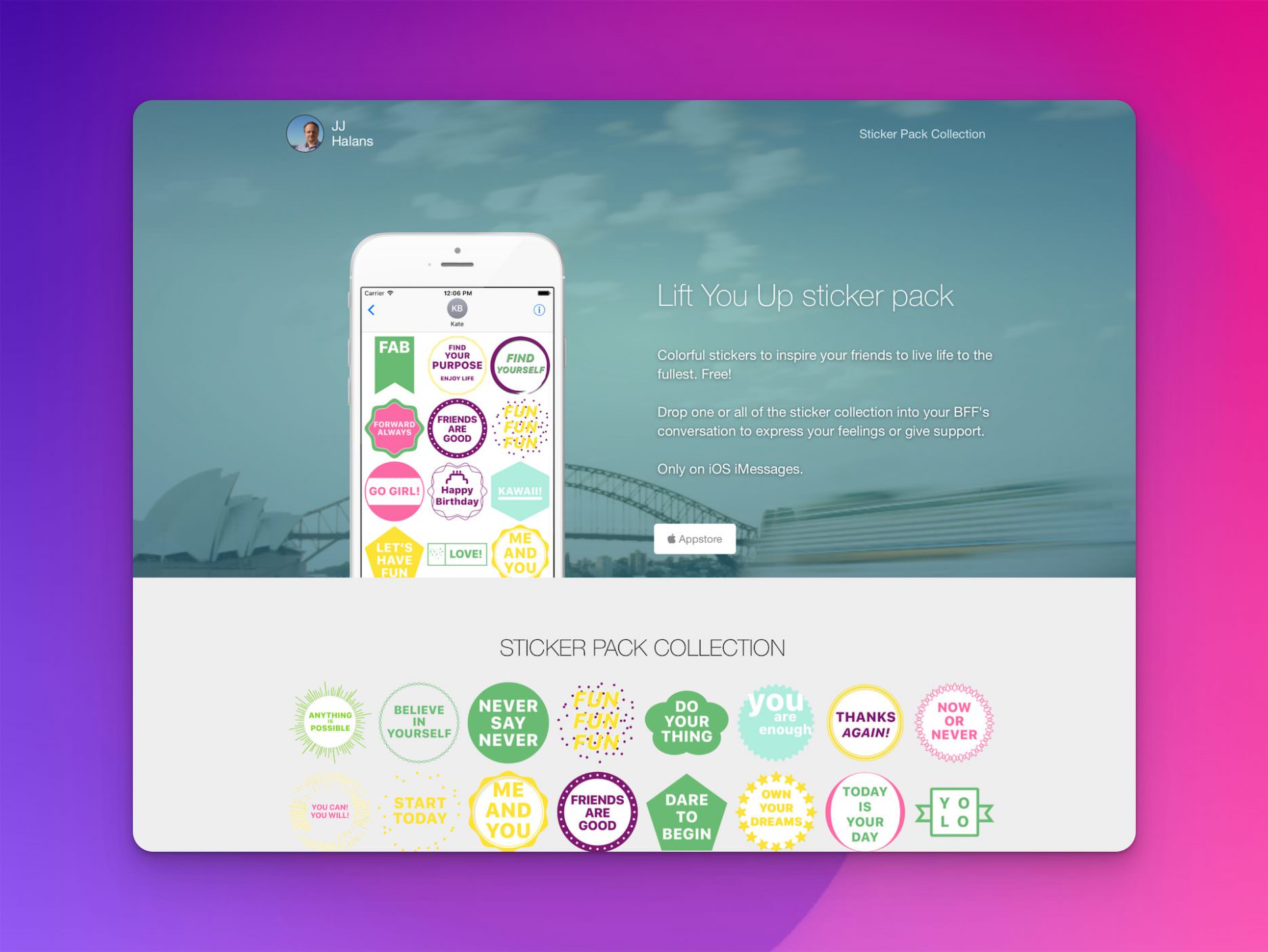 Lift You Up iMessage Sticker Pack