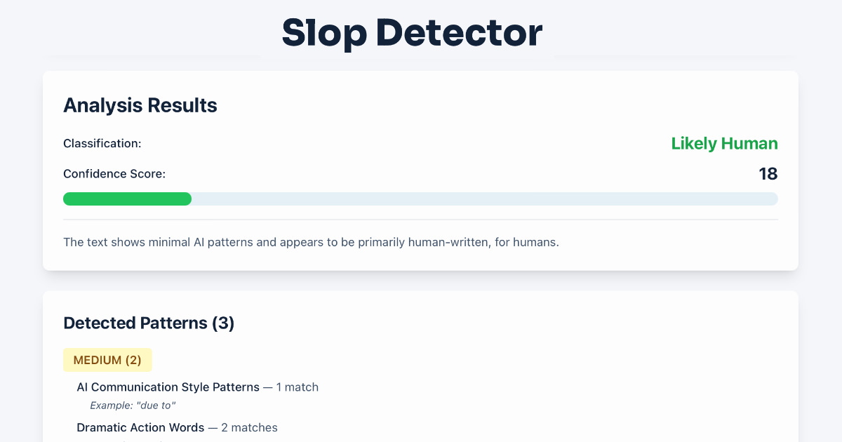 Building Slop Detector with Spec-Driven Development
